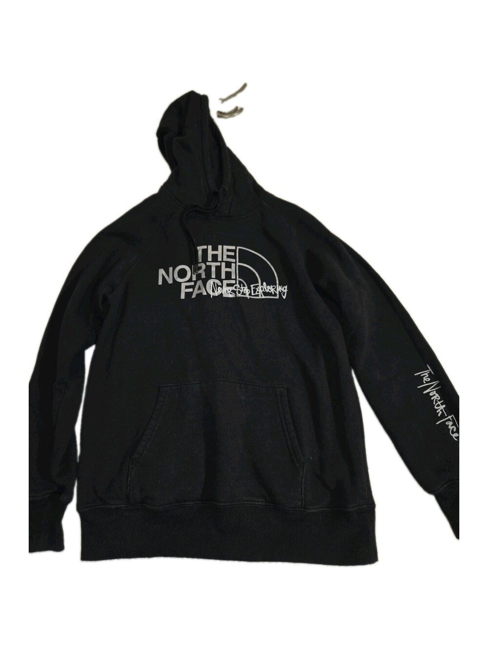 the north face womens hoodie Sz S Black Logo Granola Girl Outdoors Gorp